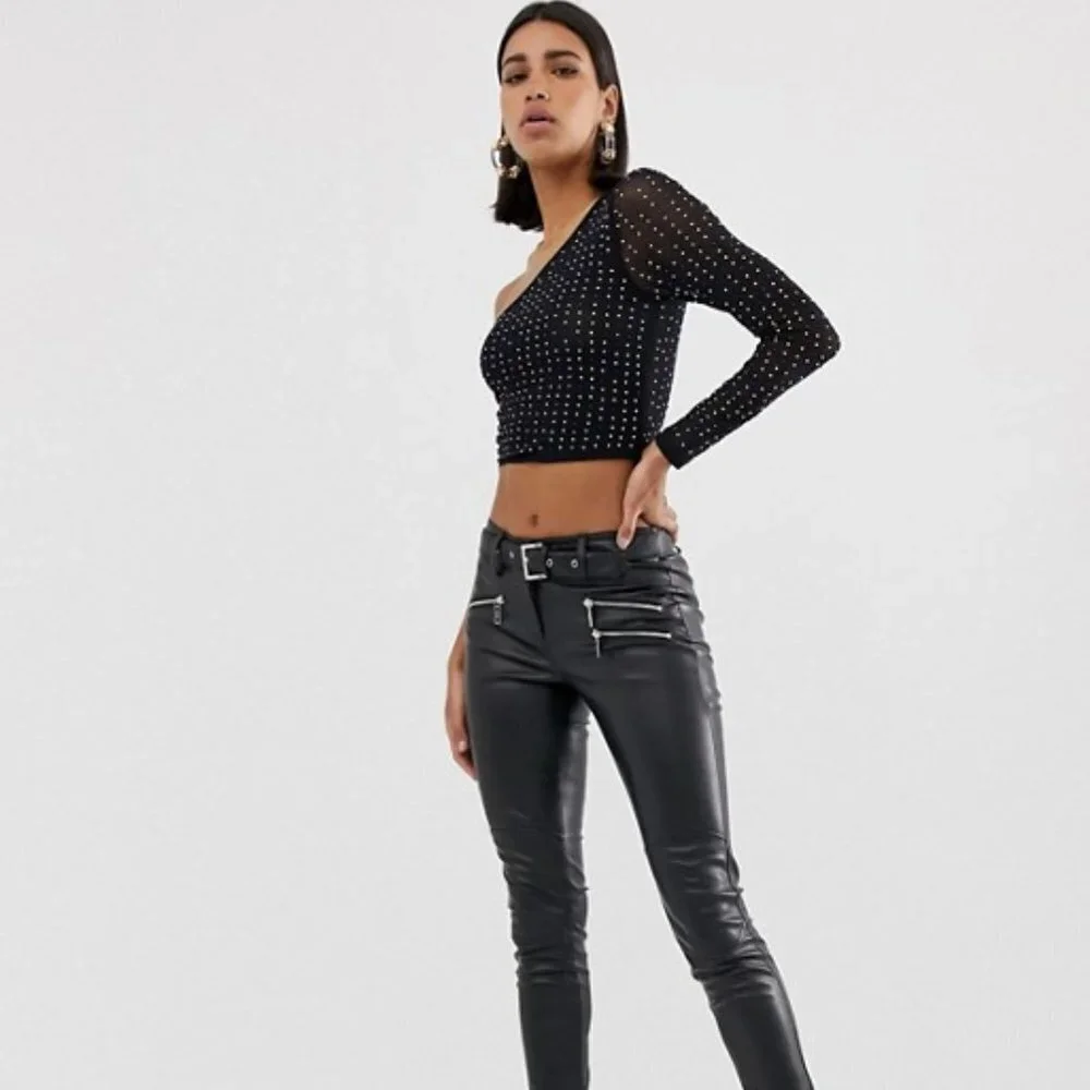 One Shoulder Crop Top - Picture 4 of 4